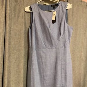 NEW WITH TAGS Banana Republic Blue 	
Textured Chambray Sheath Dress